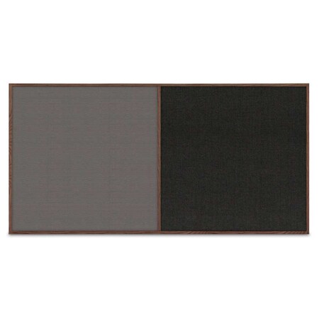 United Visual Products Enclosed Corkboard, 3 Door, 96"x48", 4" Fra UV3406-WHITE-BUFF